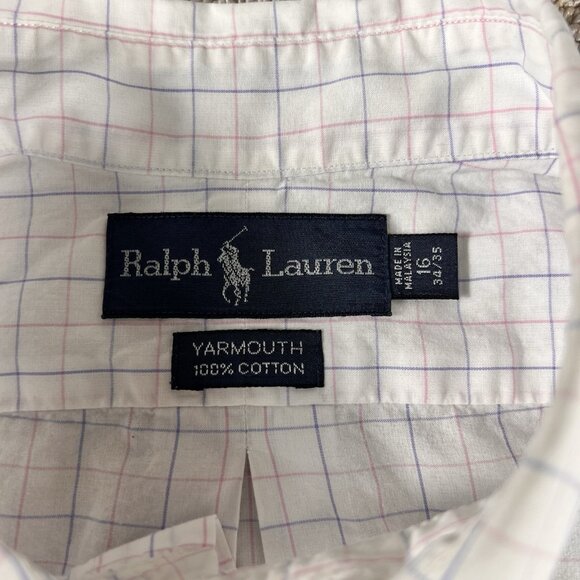 Polo Ralph Lauren Yarmouth Button Down Shirt White Men’s Size 16.5 / Large - Picture 3 of 8